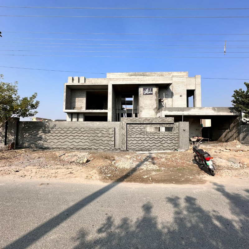Exterior of a residential build in progress